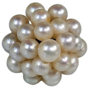 Vintage 14k Gold Pearl Ring-Gemstone Ring-Pearl Jewelry-Big Estate Jewelry 6.9g